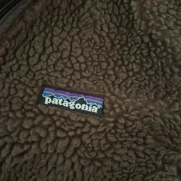 Patagonia Women’s Retro X Sherpa Olive Green Full Zip Fleece Vest Size Medium - Picture 9 of 11